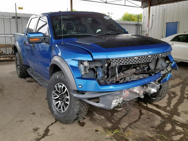 1FTFW1R6XCFC70991 - 2012 FORD F150 SVT R BLUE photo 1