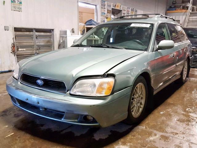 4S3BH635936302304 - 2003 SUBARU LEGACY L GREEN photo 2