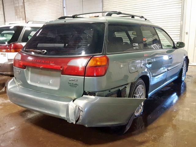 4S3BH635936302304 - 2003 SUBARU LEGACY L GREEN photo 4