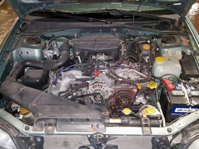 4S3BH635936302304 - 2003 SUBARU LEGACY L GREEN photo 7