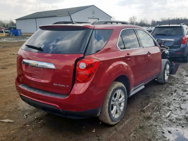 2GNALDEK7D6258291 - 2013 CHEVROLET EQUINOX LT RED photo 4