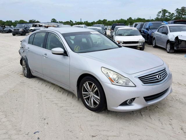 JN1CV6AP4DM306861 - 2013 INFINITI G37 BASE SILVER photo 1