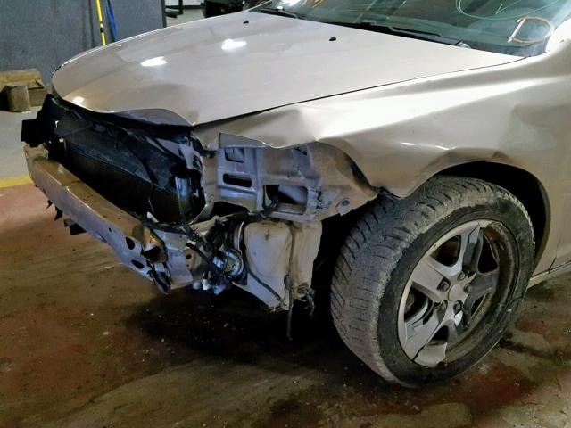 1G1ZC5E0XAF255573 - 2010 CHEVROLET MALIBU 1LT 金色 照片 9