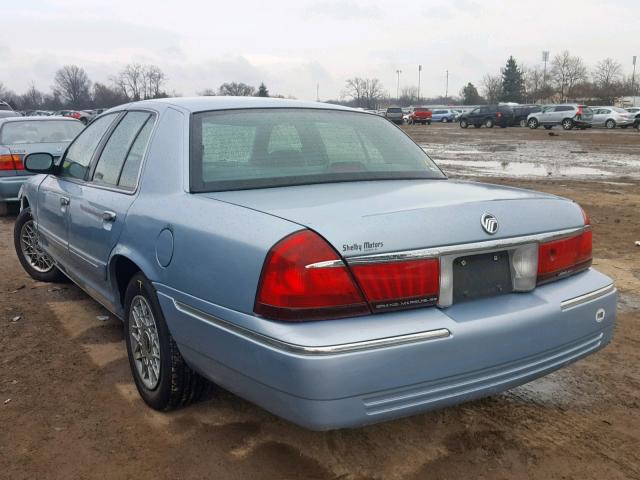 2MEFM74W72X643163 - 2002 MERCURY GRAND MARQ BLUE photo 3