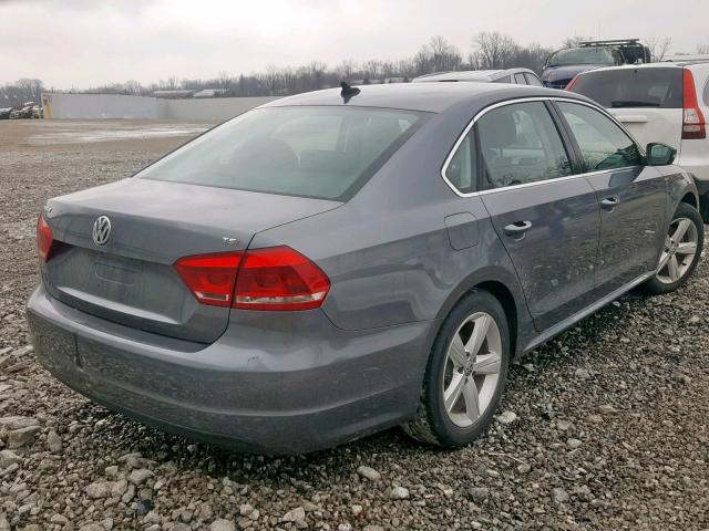 1VWAS7A39EC034246 - 2014 VOLKSWAGEN PASSAT S GRAY photo 4