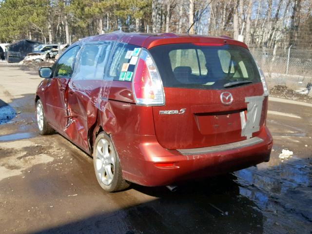 JM1CR293080321642 - 2008 MAZDA 5 RED photo 3