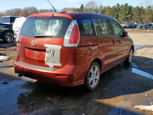 JM1CR293080321642 - 2008 MAZDA 5 RED photo 4