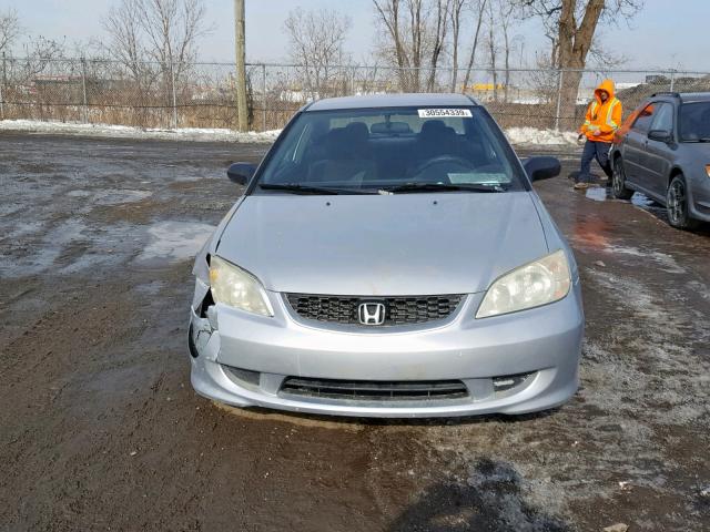 1HGEM22215L812712 - 2005 HONDA CIVIC DX SILVER photo 9