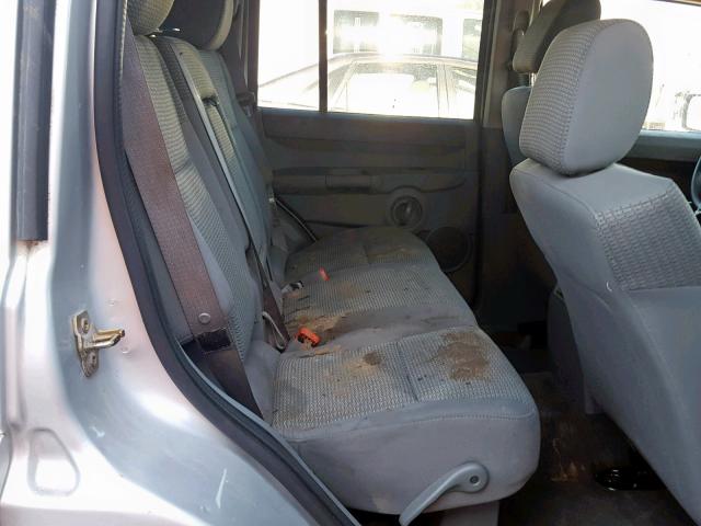 1J8HG48N96C274173 - 2006 JEEP COMMANDER SILVER photo 6