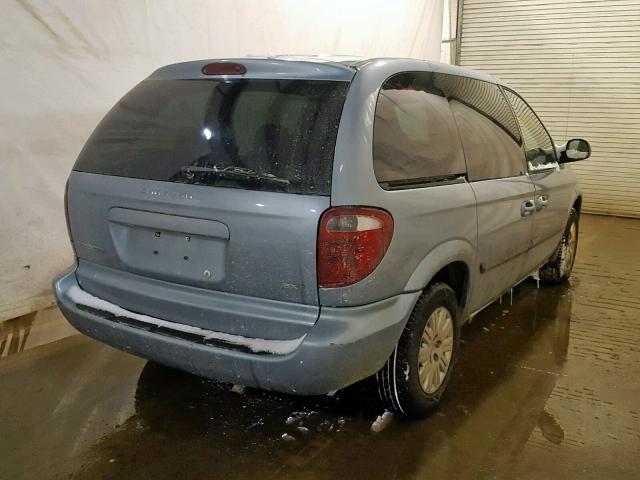 1D4GP45RX6B628835 - 2006 DODGE CARAVAN SX BLUE photo 4