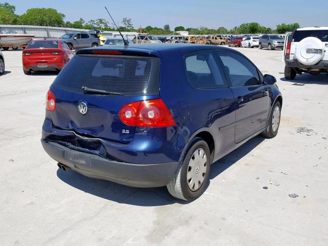 WVWAS71K47W275398 - 2007 VOLKSWAGEN RABBIT BLUE photo 4