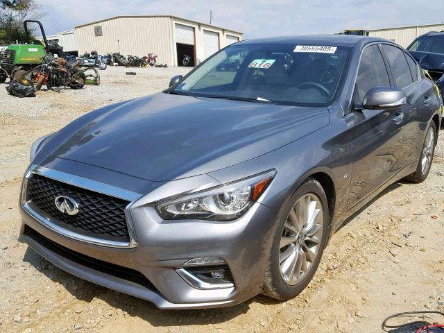 JN1EV7AP4JM350840 - 2018 INFINITI Q50 LUXE GRAY photo 2