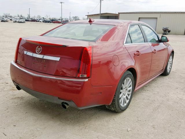 1G6DG5EG4A0119531 - 2010 CADILLAC CTS LUXURY RED photo 4