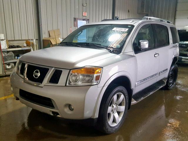 5N1AA0NC6BN621684 - 2011 NISSAN ARMADA SV SILVER photo 2