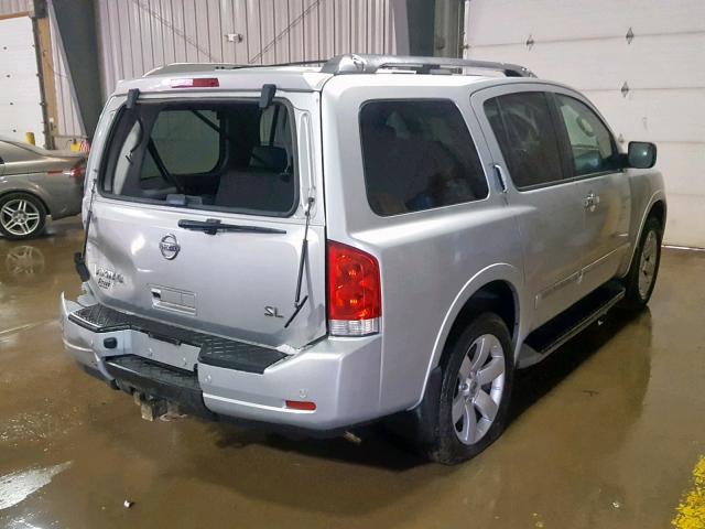 5N1AA0NC6BN621684 - 2011 NISSAN ARMADA SV SILVER photo 4