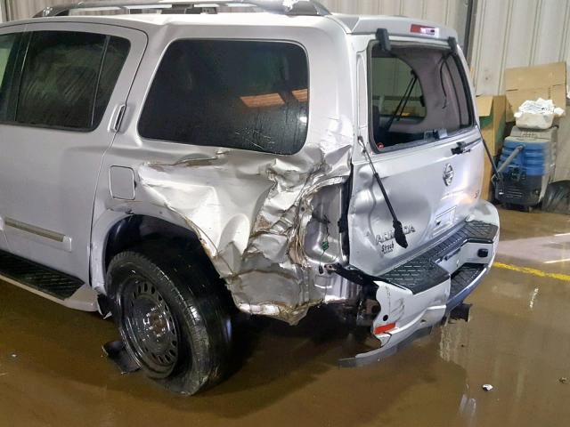 5N1AA0NC6BN621684 - 2011 NISSAN ARMADA SV SILVER photo 9