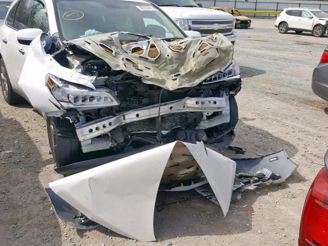 5FRYD4H81EB002579 - 2014 ACURA MDX ADVANC WHITE photo 9