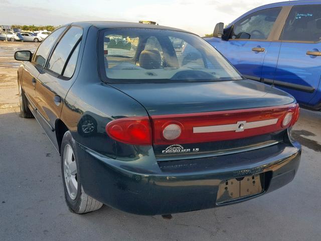 1G1JF52F037295929 - 2003 CHEVROLET CAVALIER L GREEN photo 3