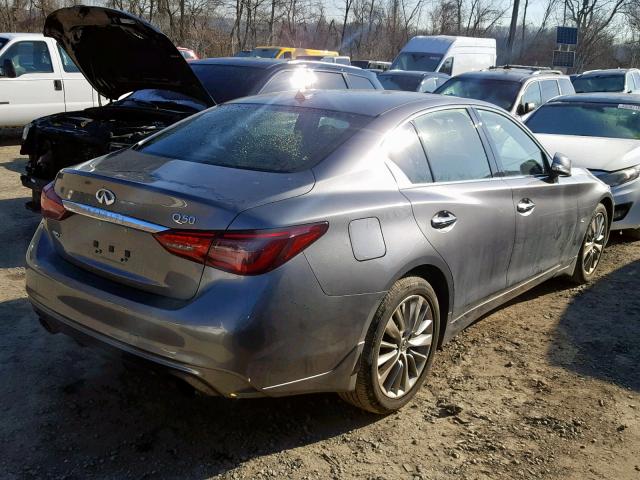 JN1EV7AR5JM437003 - 2018 INFINITI Q50 LUXE GRAY photo 4