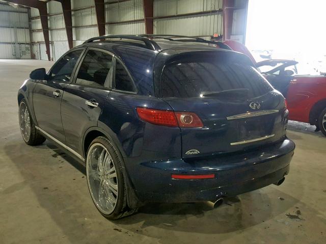 JNRAS08U76X105091 - 2006 INFINITI FX35 BLUE photo 3