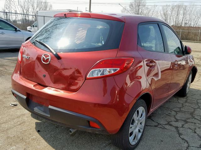 JM1DE1KY0E0172192 - 2014 MAZDA MAZDA2 SPO RED photo 4