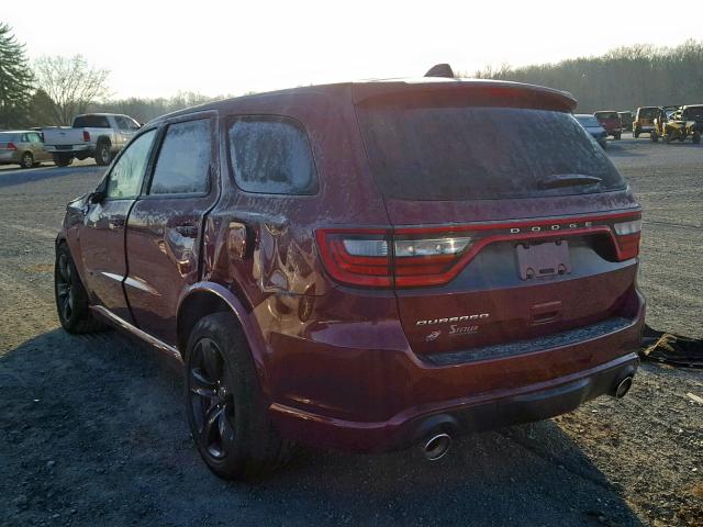 1C4SDJGJ5JC486032 - 2018 DODGE DURANGO SR BURGUNDY photo 3