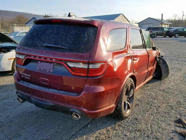 1C4SDJGJ5JC486032 - 2018 DODGE DURANGO SR BURGUNDY photo 4