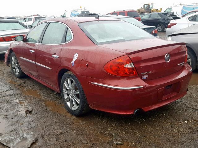 2G4WN58CX81153052 - 2008 BUICK LACROSSE S RED photo 3