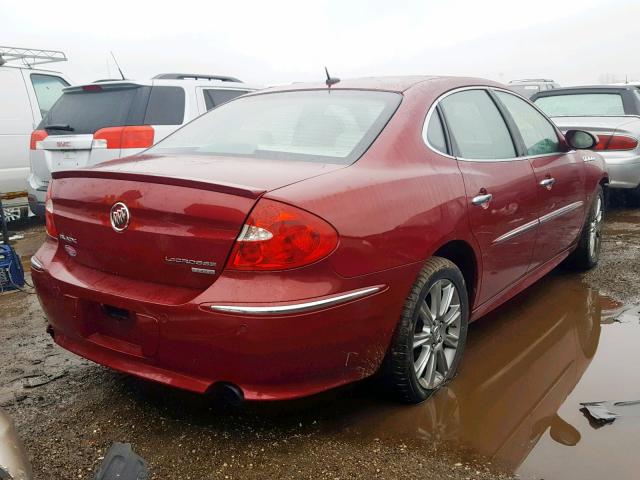 2G4WN58CX81153052 - 2008 BUICK LACROSSE S RED photo 4