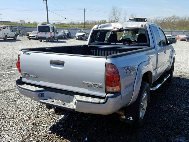 5TETU62N35Z089826 - 2005 TOYOTA TACOMA PRE SILVER photo 4