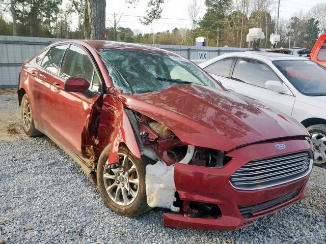 3FA6P0G77GR310669 - 2016 FORD FUSION S RED photo 1