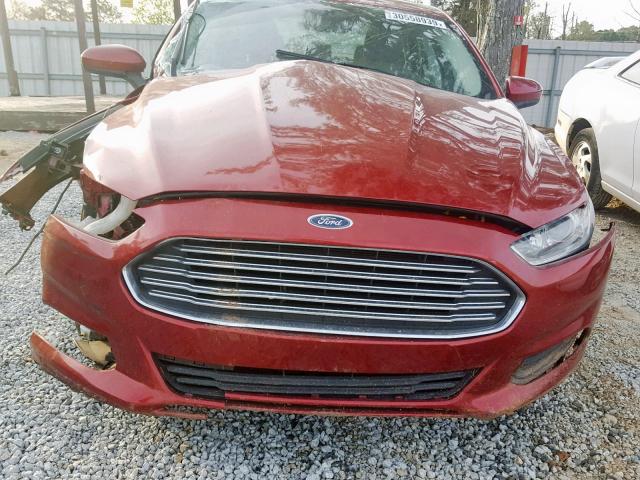 3FA6P0G77GR310669 - 2016 FORD FUSION S RED photo 7