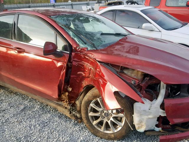 3FA6P0G77GR310669 - 2016 FORD FUSION S RED photo 9