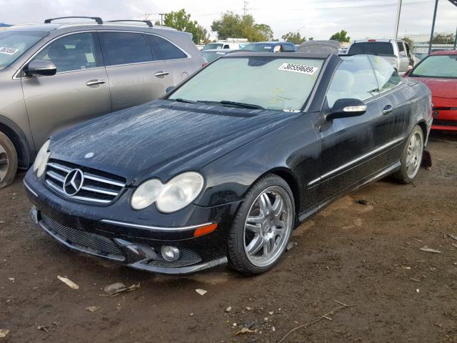 WDBTK72F18T099079 - 2008 MERCEDES-BENZ CLK 550 BLACK photo 2