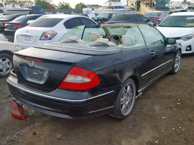 WDBTK72F18T099079 - 2008 MERCEDES-BENZ CLK 550 BLACK photo 4