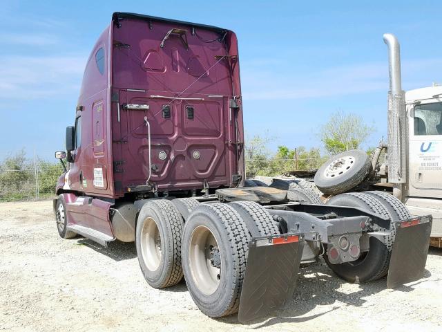 1FUJGLDR3BSBA2952 - 2011 FREIGHTLINER CASCADIA 1 BURGUNDY photo 3