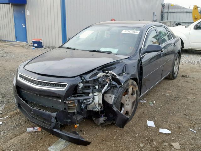 1G1ZJ57709F257344 - 2009 CHEVROLET MALIBU 2LT BLACK photo 2