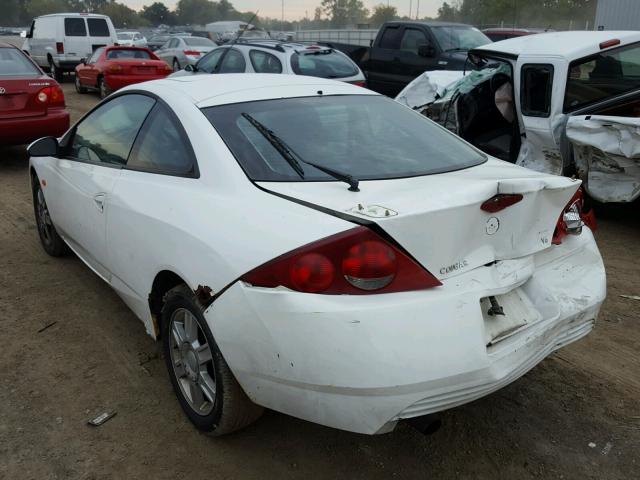 1ZWFT61L015626335 - 2001 MERCURY COUGAR V6 WHITE photo 3