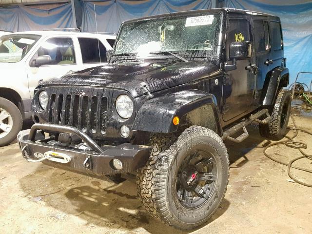 1C4BJWEG1FL750903 - 2015 JEEP WRANGLER U BLACK photo 2