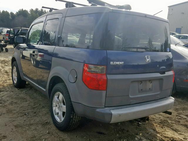 5J6YH27683L032810 - 2003 HONDA ELEMENT EX BLUE photo 3