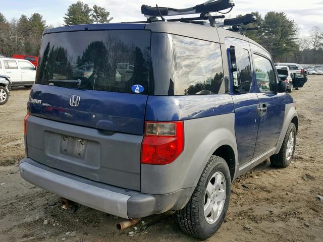 5J6YH27683L032810 - 2003 HONDA ELEMENT EX BLUE photo 4