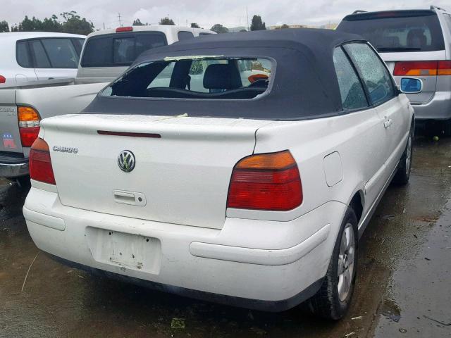 3VWDC21V51M810184 - 2001 VOLKSWAGEN CABRIO GLX WHITE photo 4