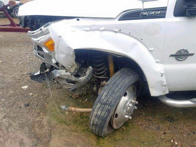 1FDUF5GT1CEC34485 - 2012 FORD F550 SUPER WHITE photo 9