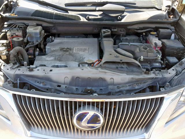 JTJZB1BA5A2001418 - 2010 LEXUS RX 450H SILVER photo 7