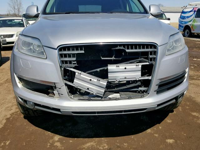 WA1AV94L17D037442 - 2007 AUDI Q7 4.2 QUA SILVER photo 9