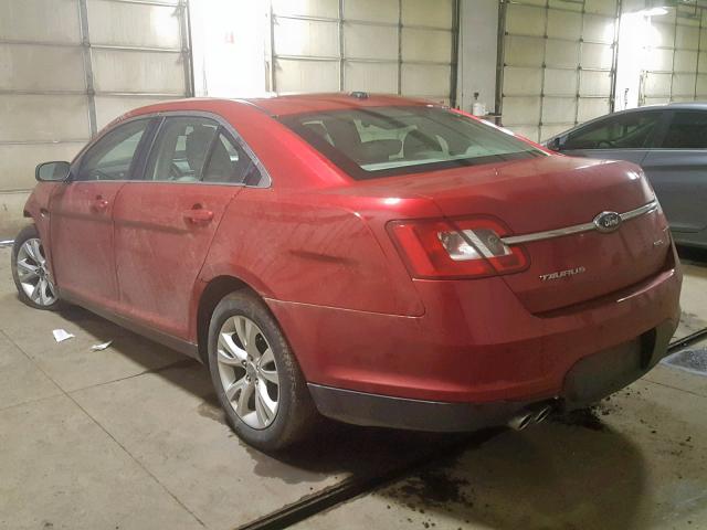 1FAHP2EW3AG110451 - 2010 FORD TAURUS SEL RED photo 3