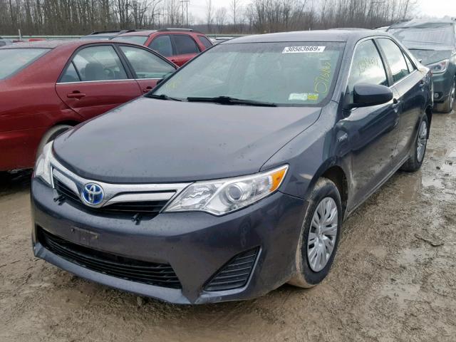 4T1BD1FK9CU042669 - 2012 TOYOTA CAMRY HYBR GRAY photo 2