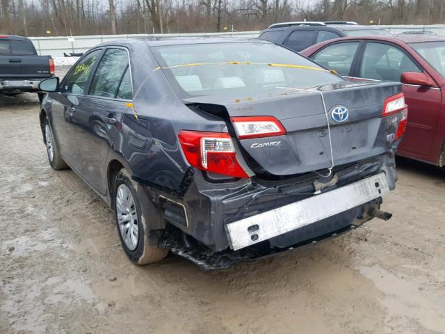 4T1BD1FK9CU042669 - 2012 TOYOTA CAMRY HYBR GRAY photo 3