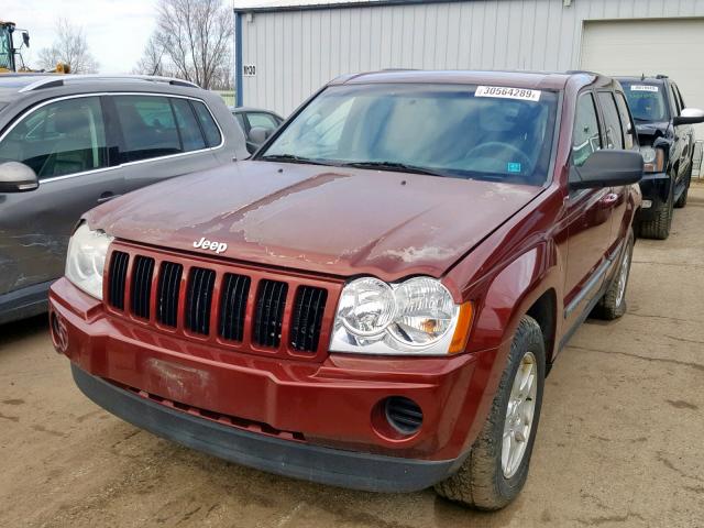 1J8GR48K37C600644 - 2007 JEEP GRAND CHER MAROON photo 2