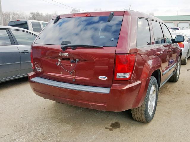 1J8GR48K37C600644 - 2007 JEEP GRAND CHER MAROON photo 4